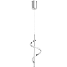 Φωτιστικό Οροφής Likma 119FRS1516 16x16x50/100cm Led 11W 3000K Chrome Opviq