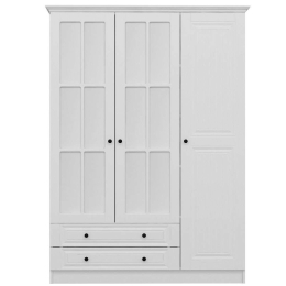 Ντουλάπα Τρίφυλλη Kale 506MNR2406 135x52x210cm White Τρίφυλλη