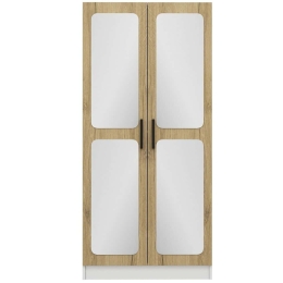 Ντουλάπα Δίφυλλη Kale 506MNR2143 90x52x210cm Walnut Δίφυλλη