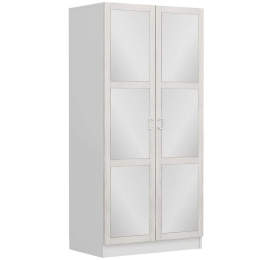 Ντουλάπα Δίφυλλη Kale Chain 506MNR2149 90x52x210cm White Δίφυλλη
