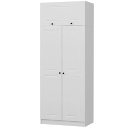Ντουλάπα Δίφυλλη Με Πατάρι Kale 506MNR2236 90x52x255cm White Δίφυλλη
