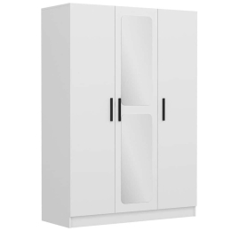 Ντουλάπα Τρίφυλλη Kale 506MNR2252 135x52x210cm White Τρίφυλλη