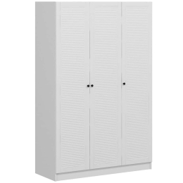 Ντουλάπα Τρίφυλλη Kale 506MNR2291 135x52x210cm White Τρίφυλλη