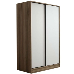 Ντουλάπα Δίφυλλη Kale 506MNR2314 120x60x190cm White-Oak Δίφυλλη