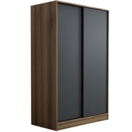 Ντουλάπα Δίφυλλη Kale 506MNR2316 120x60x190cm Anthracite-Oak Δίφυλλη