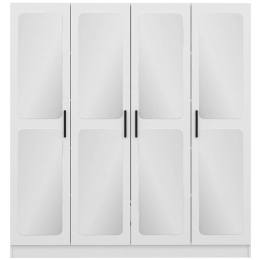 Ντουλάπα Τετράφυλλη Kale 506MNR2446 180x52x190cm White Four Door
