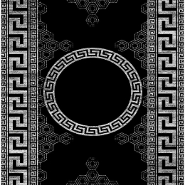 Χαλί Hmnt422 102HFT4755 White-Grey-Black Conceptum Hypnose 160X230cm