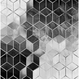 Χαλί Hmnt440 102HFT4871 White-Grey-Black Conceptum Hypnose 120X180cm