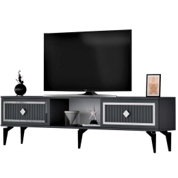 Έπιπλο Τηλεόρασης Nil 475OLV2638 150x29,6x44,6cm Anthracite-Silver
