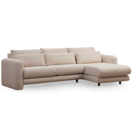 Καναπές Γωνιακός (Δεξιά Γωνία) Lily 560ARE1854 290x165x73cm Cream