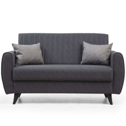Καναπές - Κρεβάτι Διθέσιος Alkon 730MST1104 158x77x86cm Dark Grey
