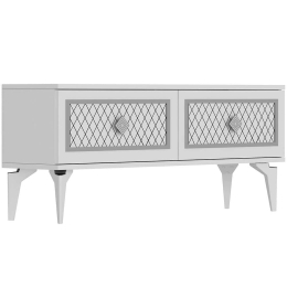 Έπιπλο Τηλεόρασης Arel 475OLV2648 120x29,6x49cm White-Silver