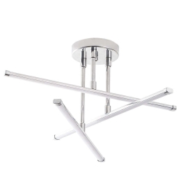 Φωτιστικό Οροφής - Πλαφονιέρα Ledflower 119FRS1544 51x51x26cm Led 18W 3000K Chrome Opviq
