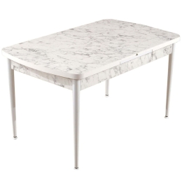 Τραπέζι Επεκτεινόμενο Trend 107BCK1136 132/170x76,5x79cm Marble Effect White Μοριοσανίδα, Μέταλλο