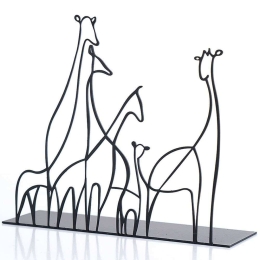 Διακοσμητικό Επιτραπέζιο Giraffa 901LMN1110 20x18cm Black Aberto Design Μέταλλο