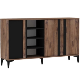 Μπουφές Dora 835PUQ6216 160x40x90cm Pine-Anthracite Μοριοσανίδα, Μελαμίνη