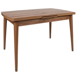 Τραπέζι Επεκτεινόμενο Inci 974NMB1506 129/157x80x79cm Walnut Πλαστικό,Μοριοσανίδα