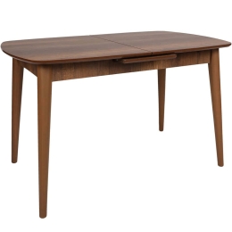 Τραπέζι Επεκτεινόμενο Retro 974NMB1511 130/160x80x75cm Walnut Πλαστικό,Mdf