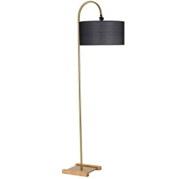Φωτιστικό Δαπέδου Kumru 534LUN4427 25x165cm E27 40W Black-Gold Opviq