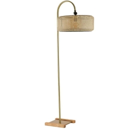 Φωτιστικό Δαπέδου Kumru 534LUN4428 25x165cm E27 40W Natural-Gold Opviq