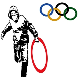 Διακοσμητικό Τοίχου Banksy 891TNL2296 62x61cm Multi Wallity Μέταλλο