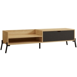 Έπιπλο Τηλεόρασης Trezza 835PUQ3085 160x40x36cm Oak-Anthracite