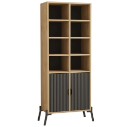 Βιβλιοθήκη Lido 835PUQ5302 58,6x30x160cm Oak-Anthracite