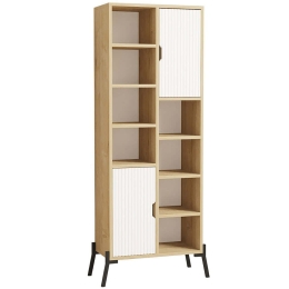 Βιβλιοθήκη Otranto 835PUQ5305 58,6x30x160cm Oak-White