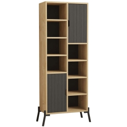 Βιβλιοθήκη Otranto 835PUQ5306 58,6x30x160cm Oak-Antracite
