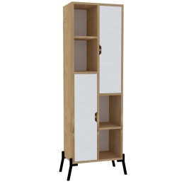 Βιβλιοθήκη Sorrento 835PUQ5307 48,2x30x160cm Oak-White