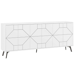 Μπουφές Dune 855DTE4236 184x35x77,4cm White Μοριοσανίδα, Μελαμίνη