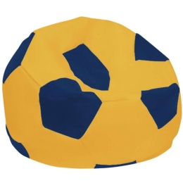 Πουφ Παιδικό Αδιάβροχο Football 248FRN1138 70x70x45cm Yellow-Blue