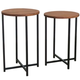 Τραπεζάκια Βοηθητικά Neta (Σετ 2Τμχ) 552NOS1444 35x35x55/35x35x50cm Oak