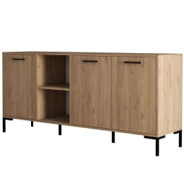 Μπουφές Aurora 389MZA2204 180x45x80cm Oak Μελαμίνη,Μέταλλο