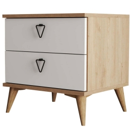 Κομοδίνο Versa 389MZA1716 52x45x55,1cm Oak-White