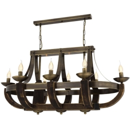 Φωτιστικό Οροφής 301AUR1117 106x58x80cm 8xE14 40W Vintage Gold Opviq