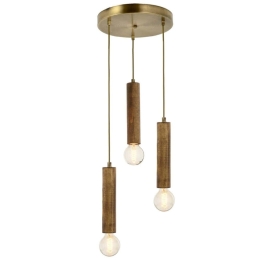 Φωτιστικό Οροφής 301AUR1155 Φ35x100cm 3xE27 40W Gold Opviq