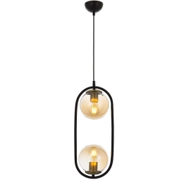 Φωτιστικό Οροφής 301AUR1162 Φ16x100cm 2xE27 40W Black-Gold Opviq