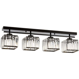Φωτιστικό Οροφής - Πλαφονιέρα 301AUR1197 80x15x22cm 4xE27 40W Black-Bronze Opviq