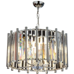 Φωτιστικό Οροφής 301AUR1215 Φ45x57cm 6xE14 40W Chrome Opviq