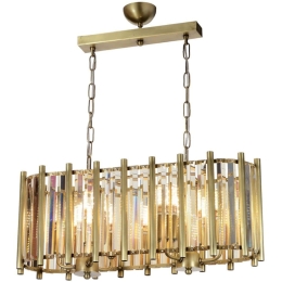 Φωτιστικό Οροφής 301AUR1216 65x22x75cm 6xE14 40W Gold Opviq