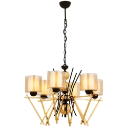 Φωτιστικό Οροφής 301AUR1231 Φ66x95cm 6xE27 40W Gold Opviq