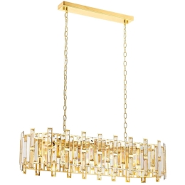 Φωτιστικό Οροφής - Ράγα 301AUR1265 90x30x105cm 13xE14 40W Gold Opviq