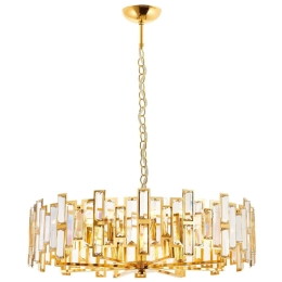 Φωτιστικό Οροφής 301AUR1266 Φ50x90cm 6xE14 40W Gold Opviq