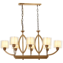 Φωτιστικό Οροφής 301AUR1314 100x55x90cm 8xE27 40W Gold Opviq