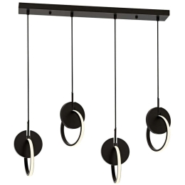 Φωτιστικό Οροφής - Ράγα 301AUR1319 80x12x90cm 4xLed 2560lm 70W Black Opviq