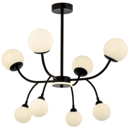 Φωτιστικό Οροφής 301AUR1335 Φ80x75cm 8xG9 10W Black Opviq
