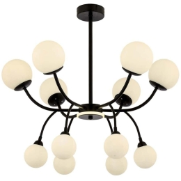 Φωτιστικό Οροφής 301AUR1337 Φ85x75cm 12xG9 10W Black Opviq