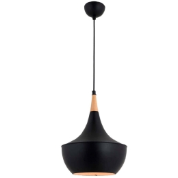 Φωτιστικό Οροφής 683AVN1388 Φ40x90cm 1xE27 40W Black Opviq
