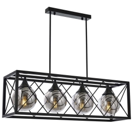 Φωτιστικό Οροφής - Ράγα 683AVN1414 80x25x80cm 4xE27 40W Black Opviq